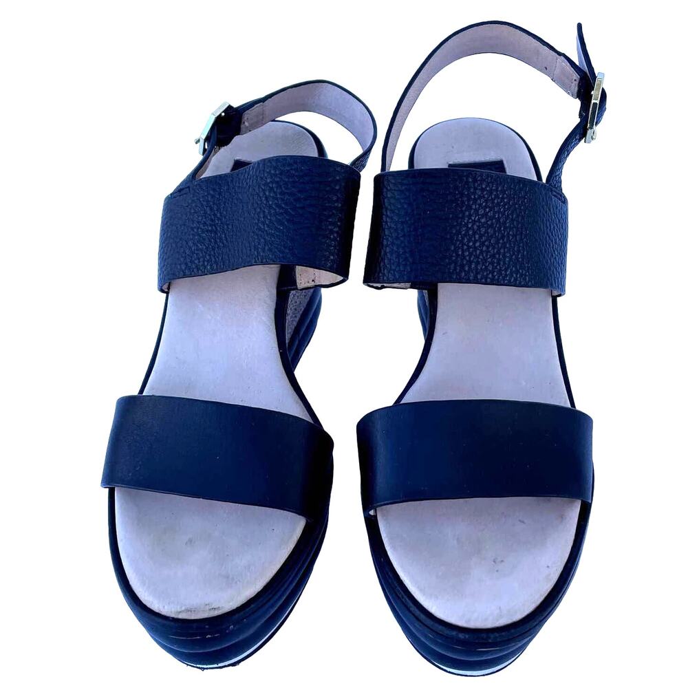 Women's Louise et Cie Rhory Wedge Slingback Leather Strap Platform Sandals 8.5M